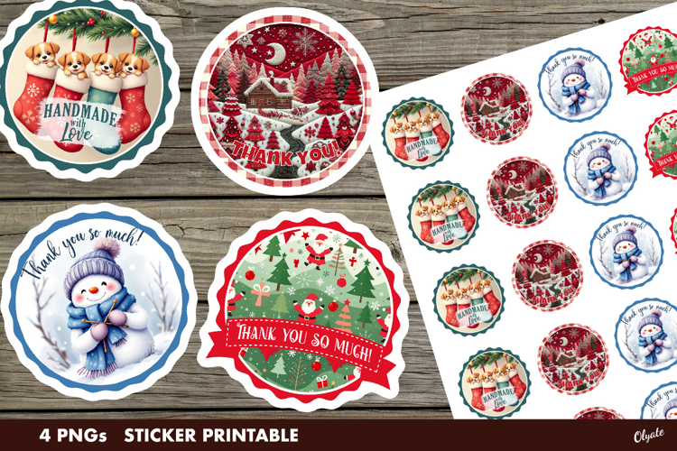 Thank You Stickers, Christmas Sticker, Stickers PNG