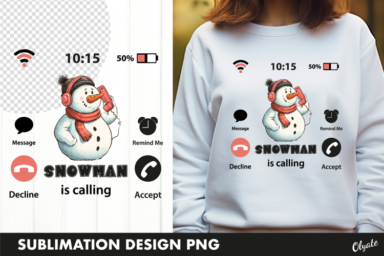 Santa Calling Tshirt PNG, Christmas Tshirt Design PNG