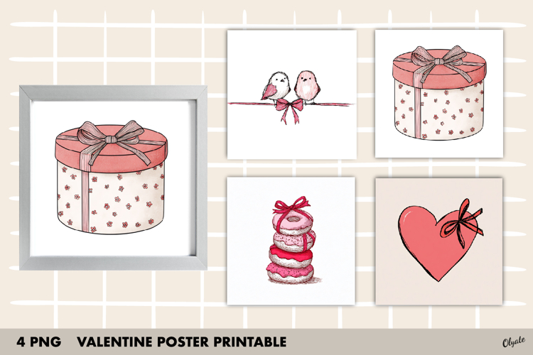 Valentine Card, Valentine Poster Printable PNG