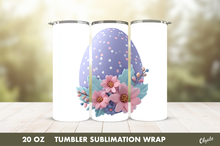 Easter Egg Tumbler Sublimation, 20 OZ Tumbler Wrap PNG