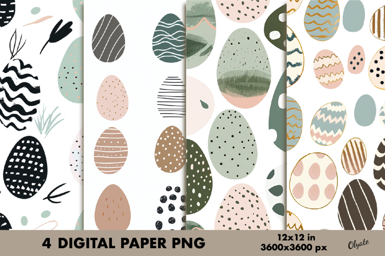 Easter Digital Paper PNG, Easter Scrapbook Paper PNG