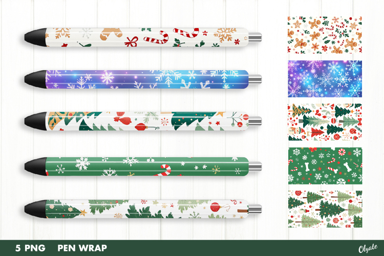 Christmas Pen Wraps. Sublimation Pen Wrap