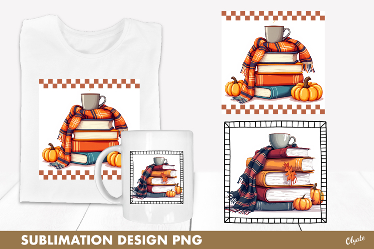Book Sublimation PNG. Fall Book Sublimation