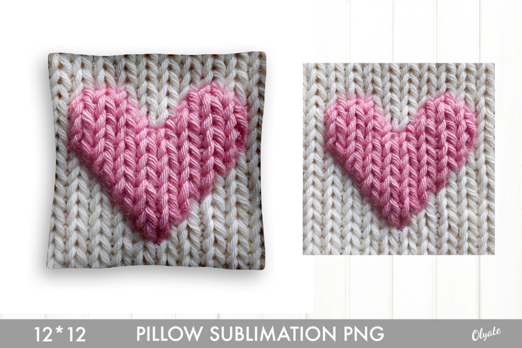 Knitting Pink Pillow Sublimation PNG