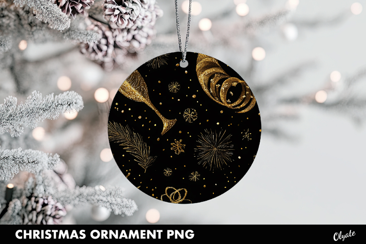 Christmas Black Ornament PNG