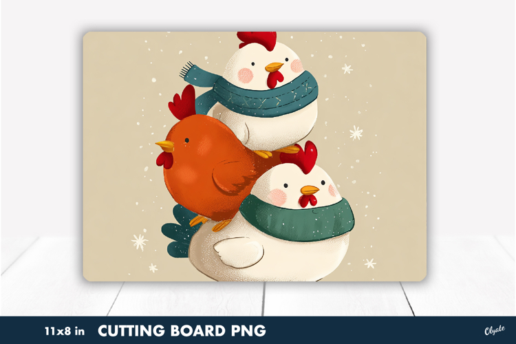Cutting Board, Winter Bird Sublimation PNG