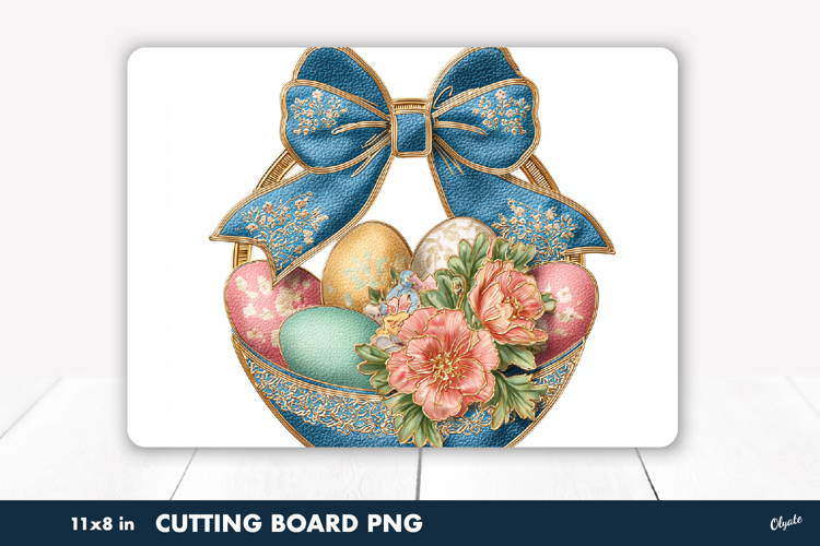 Easter Basket Leather Sublimation, Cutting Board PNG