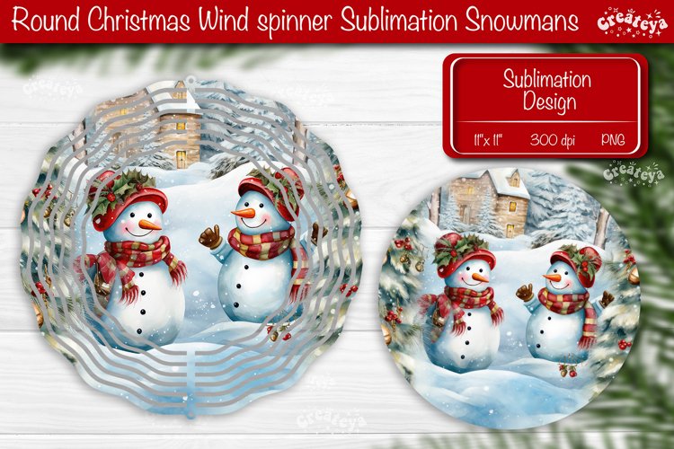Christmas wind spinner Sublimation Christmas round PNG