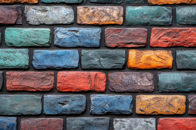 Colorful Brick Wall Background Wallpaper