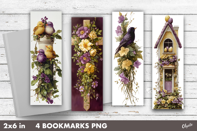 Whimsical Easter Bookmark Sublimation, Spring Bookmark