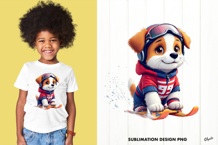 Winter Sport Sublimation, Sleds T-Shirt Sublimation PNG