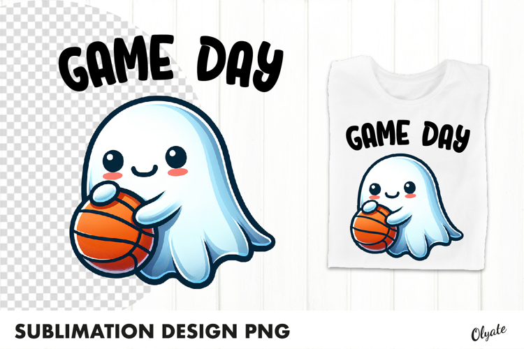 Sports Ghost Sublimation. Halloween Sublimation PNG