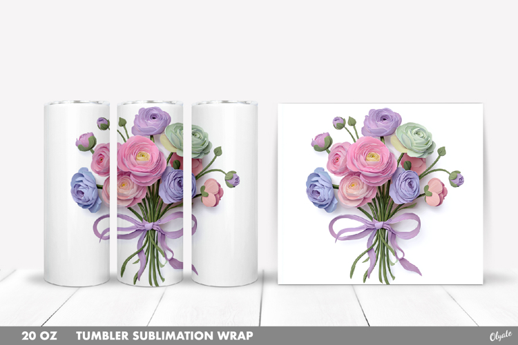 20 Oz Sublimation Tumbler Wrap Image 12
