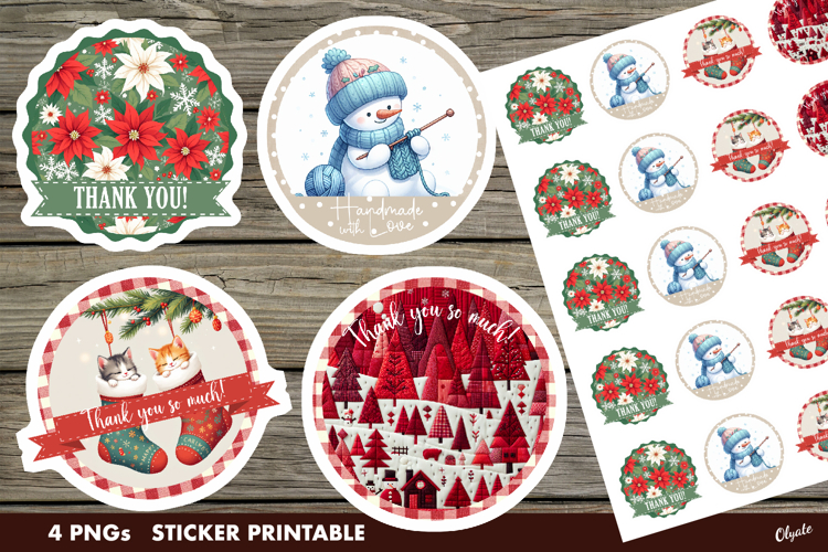 Thank You Stickers, Christmas Sticker, Stickers PNG