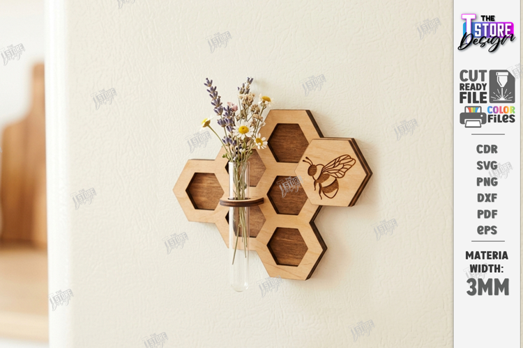 Magnet Plant Holder Laser Cut | Fridge Magnet Planter | CNC