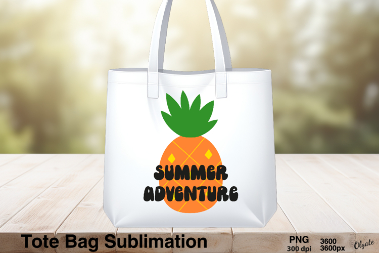 Tote Bag Summer Sublimation. Summer Fruits PNG