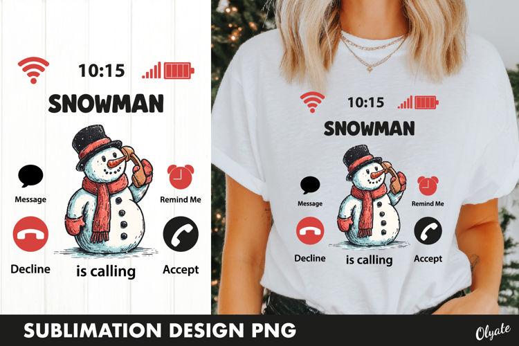 Santa Calling Tshirt PNG, Christmas Tshirt Design PNG