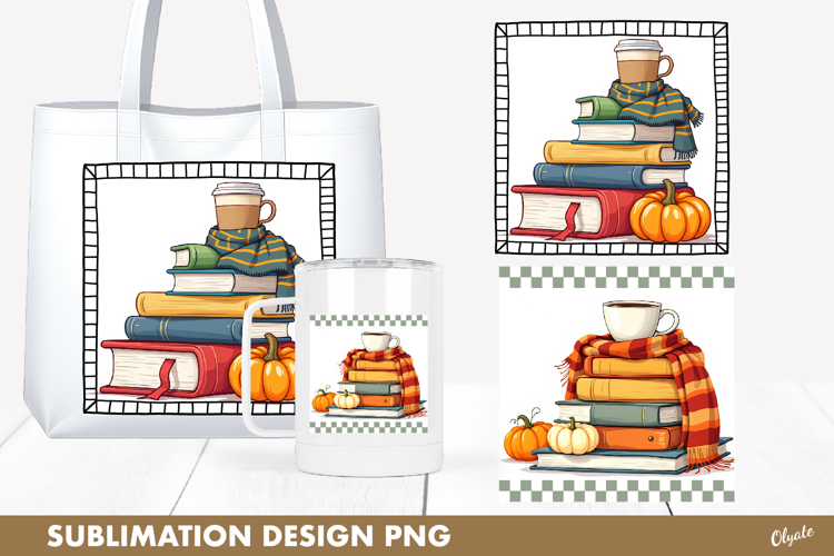 Book Sublimation PNG. Fall Book Sublimation