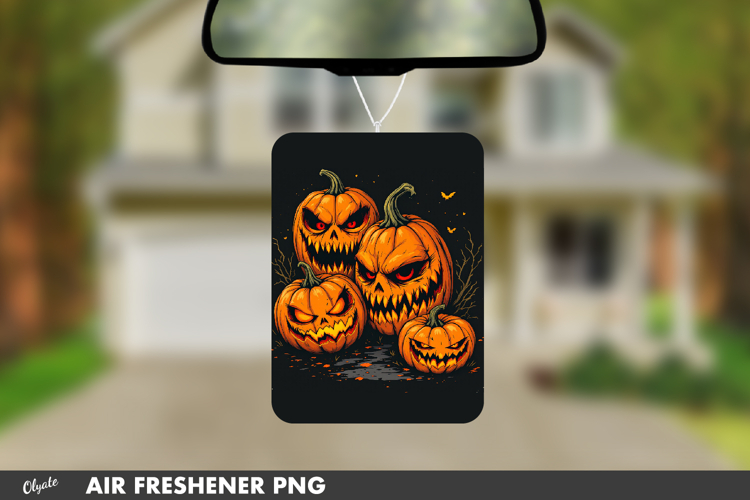 Monster Pumpkin Air Freshener Sublimation PNG