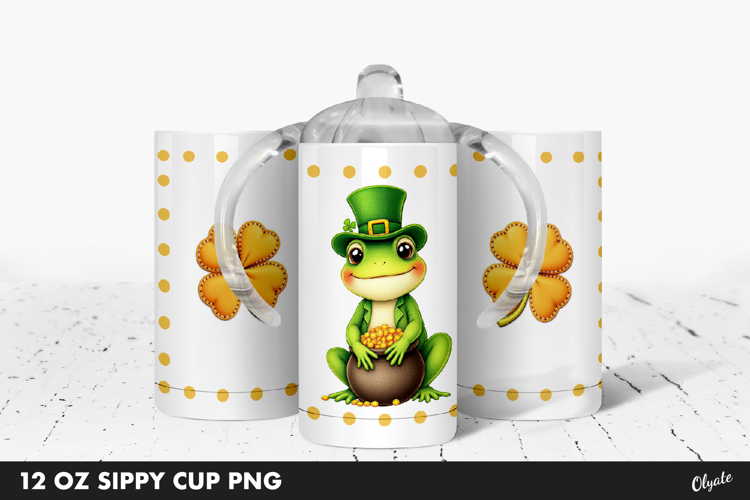 St Patrick’s Day Kids, Sippy Cup Sublimation PNG