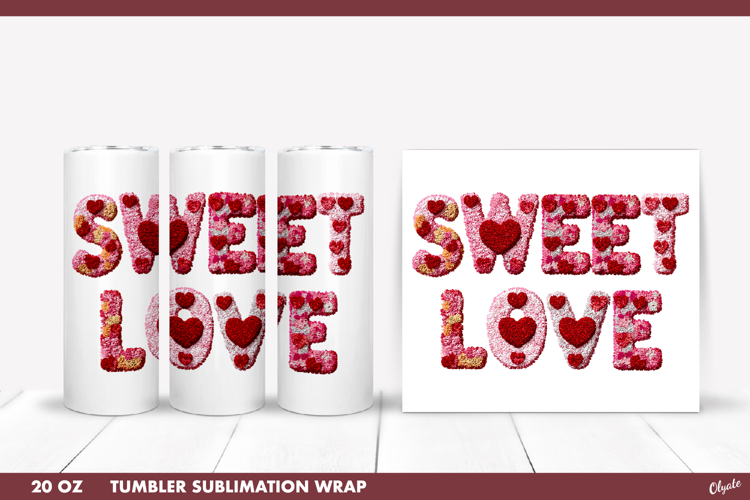 Valentines Day Tumbler Sublimation PNG, 20 OZ Tumbler PNG