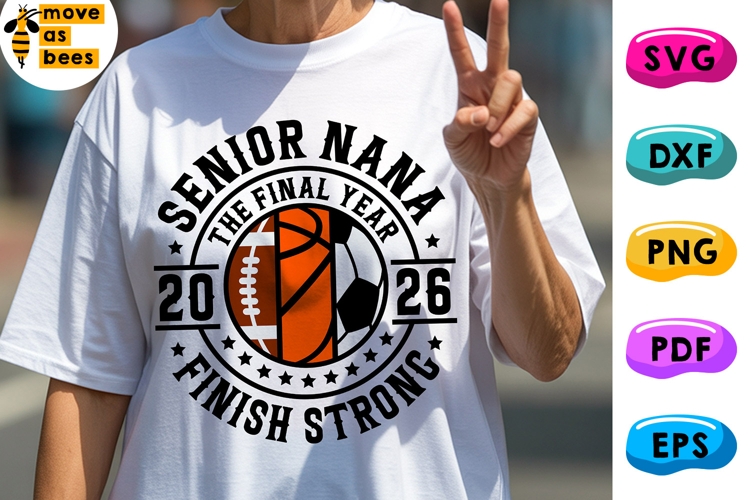 Basketball Football Soccer Senior Grandma Svg, Png