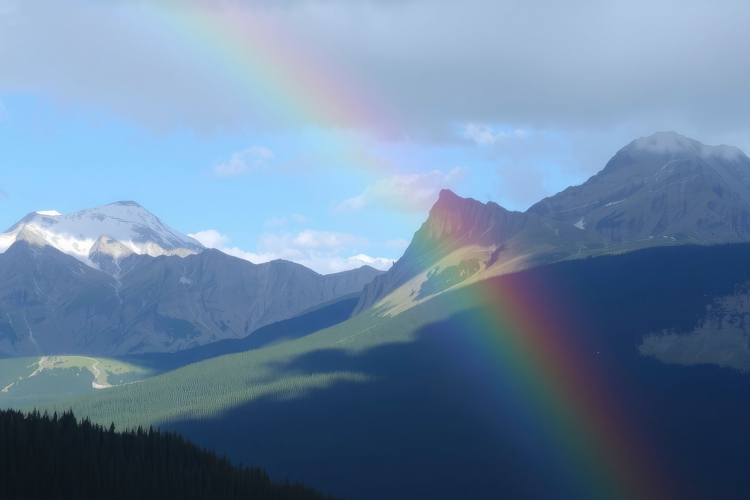 Rainbow Mountain Background
