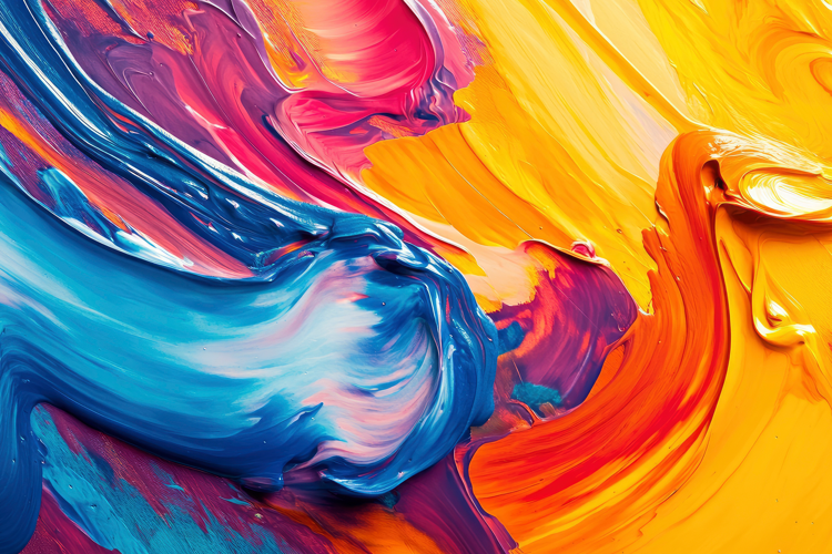 Abstract Painting with Vibrant Colors Background Wallpaper