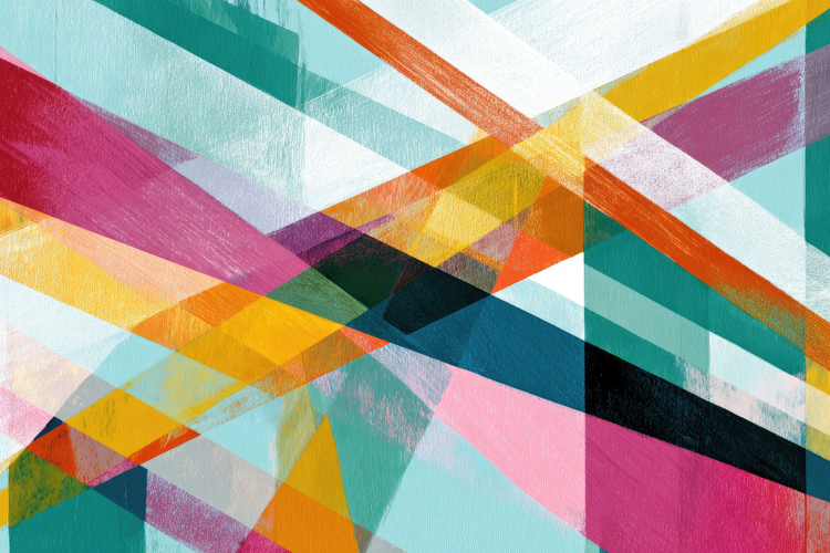Overlapping Shapes and Lines Background Wallpaper