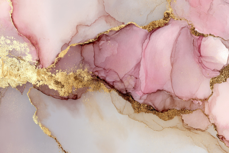 Blush Pink and Gold Marble Background Wallpaper
