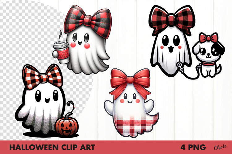 Cute Ghost Clipart PNG. Halloween Clip Art PNG