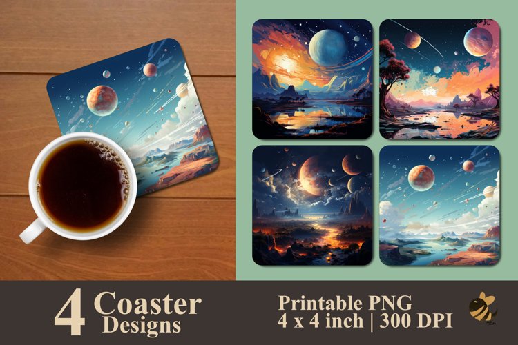 Fantasy Universe Coaster Sublimation Designs