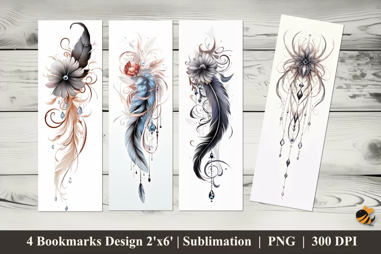 Abstract Boho Bookmarks Sublimation Design