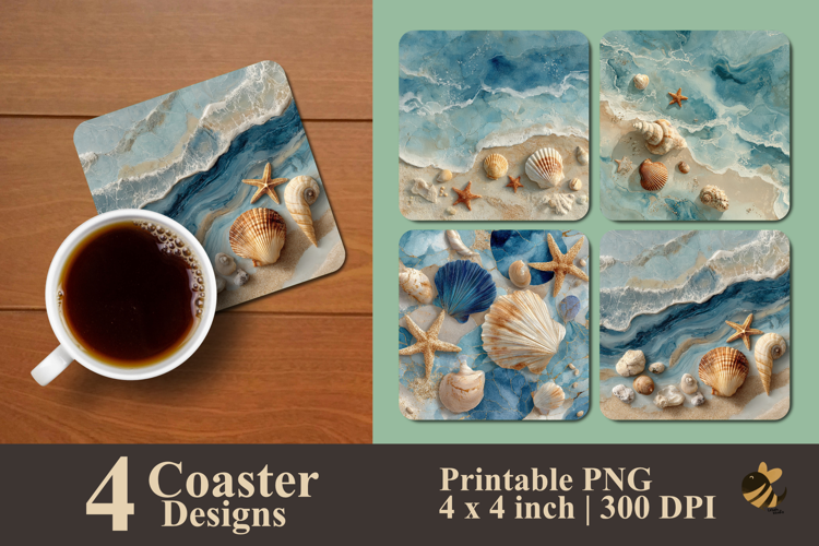 Dream Of The Coastal Sea Coaster Sublimation Design