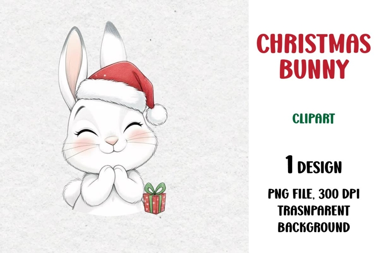 Christmas Bunny, Cute Clipart