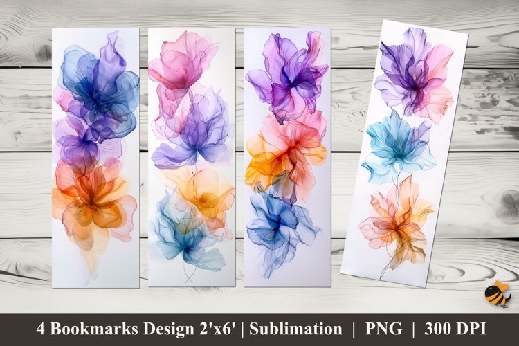 Fluid Line Bookmarks Sublimation Design example image 1