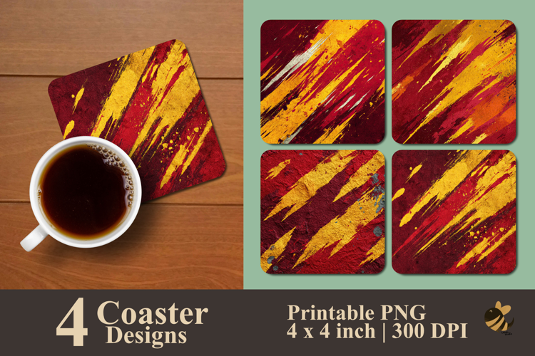 Abstract Digital Artwork Coaster Sublimation Design