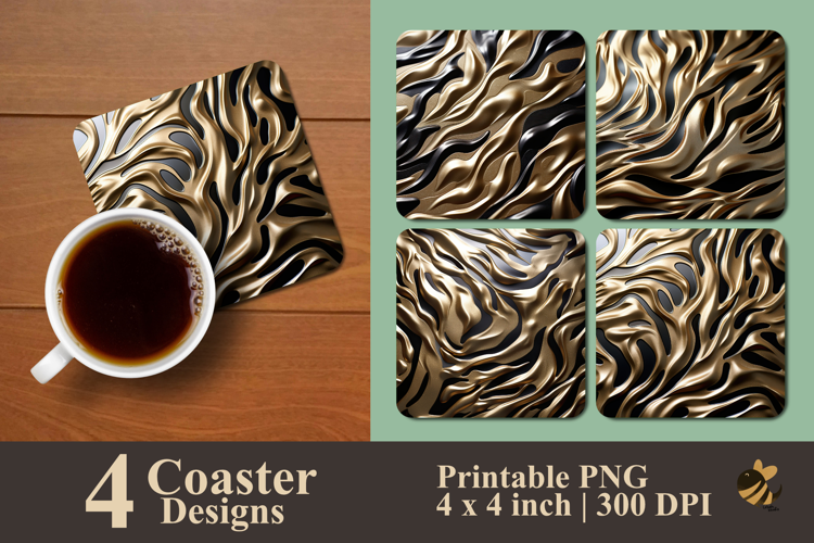 Glitter Safari Dream Coaster Sublimation Design