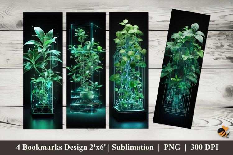 Plant Elements Bookmarks Sublimation Design example image 1
