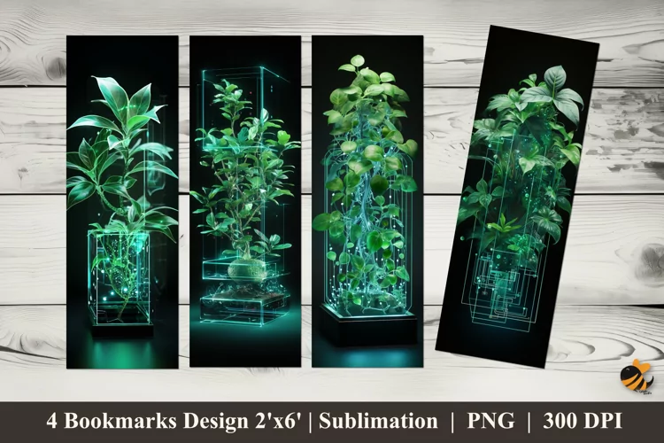 Plant Elements Bookmarks Sublimation Design