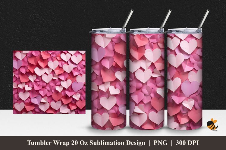 Affection Love Tumbler Wrap Sublimation Design 1 example image 1