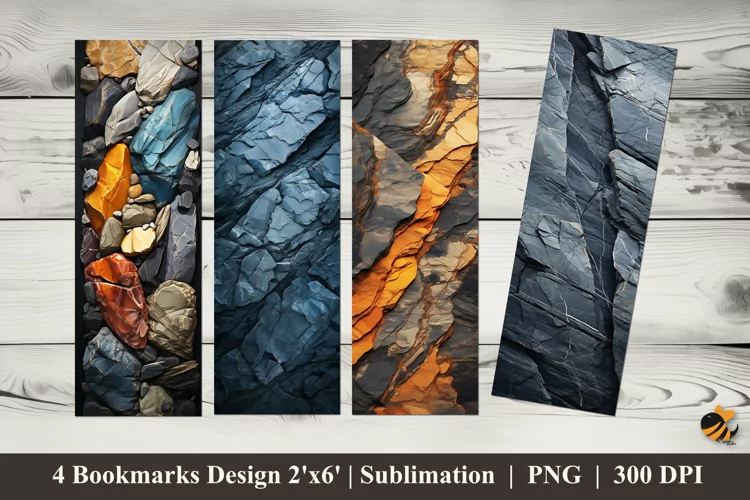 Wall Stone Bookmark Sublimation Design