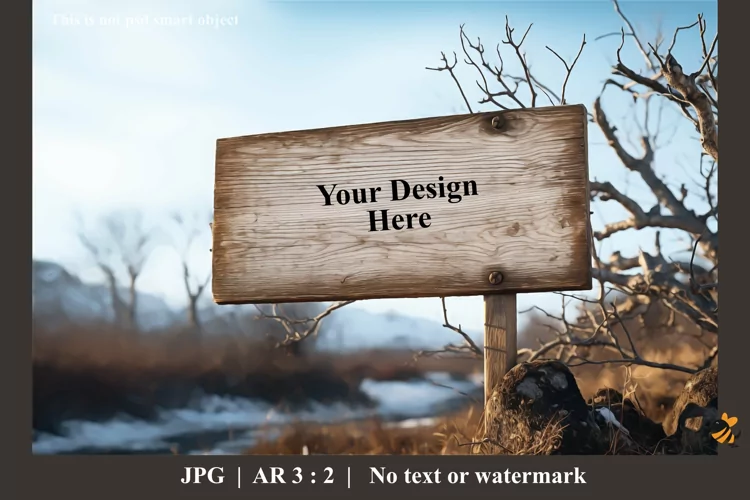 Wooden Plank Mockup Design Illustration 1