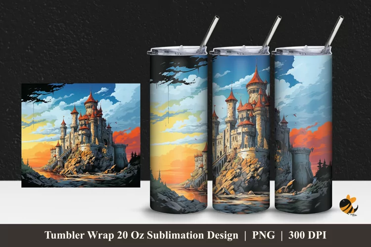 Fairyland Tumbler Wrap Sublimation Design 1