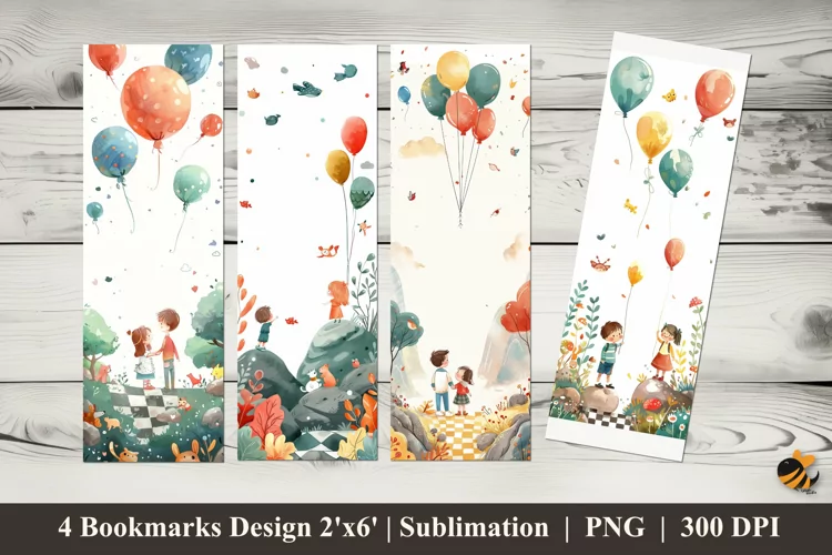 Happy Children's Bookmarks Sublimation Design