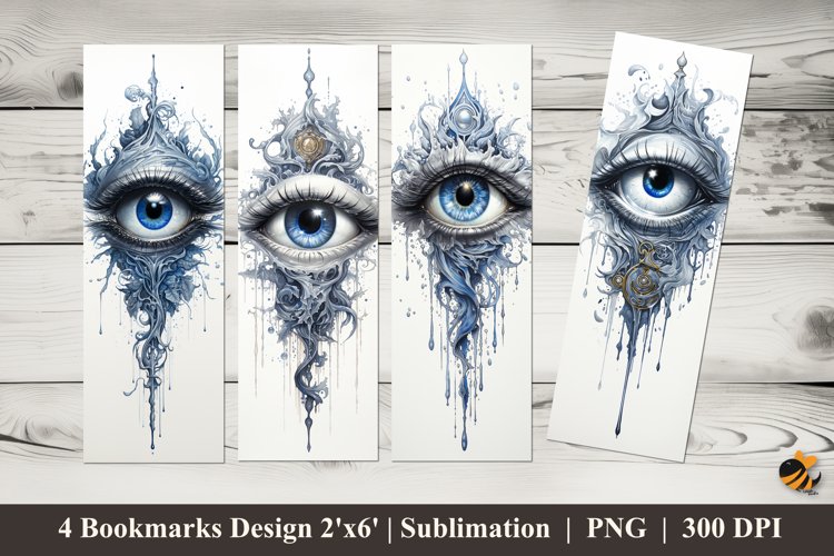 Sharp Gaze Bookmarks Sublimation Design example image 1