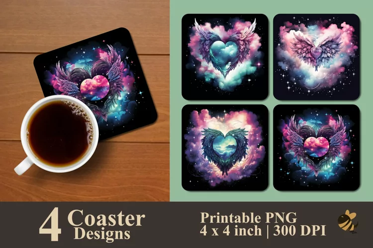 Sacred Love Coaster Sublimation Designs