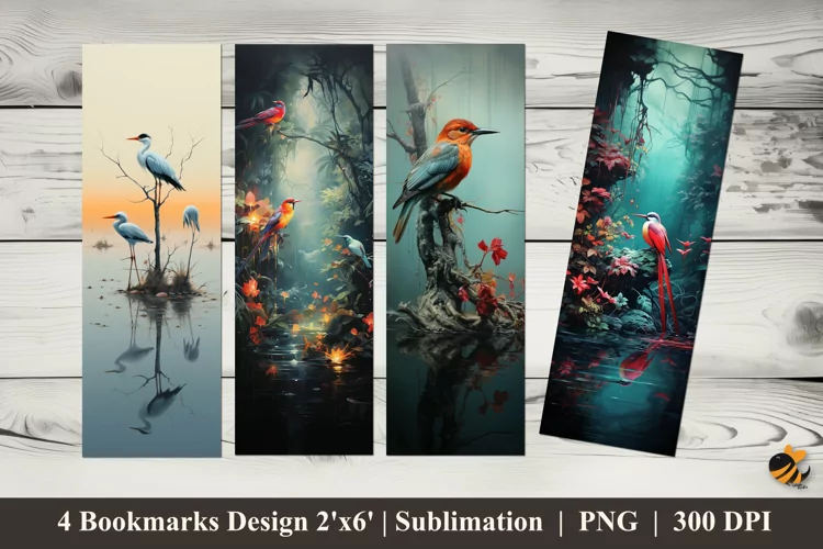 Wildlife Bookmarks Sublimation Design