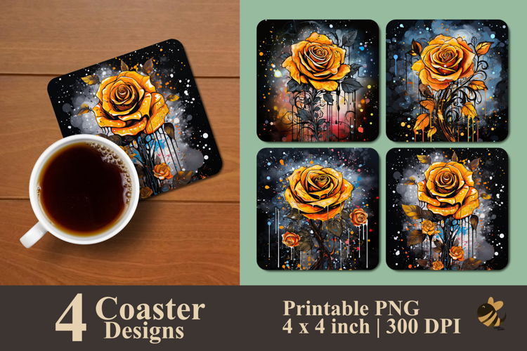 Dirty Amber Rose Coaster Sublimation Design