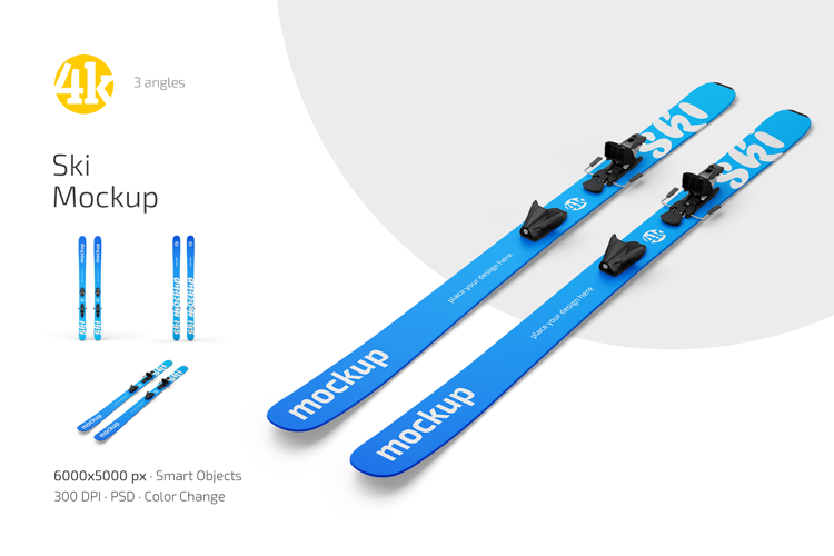 Ski Mockup Set